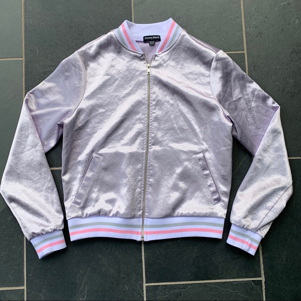 american apparel shiny track jacket retro/vintage